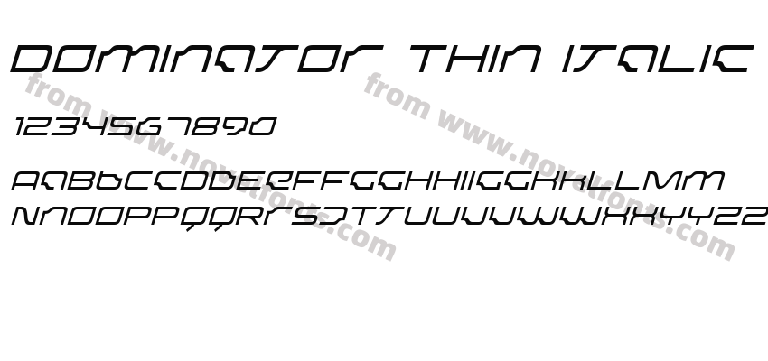 Dominator Thin ItalicPreview