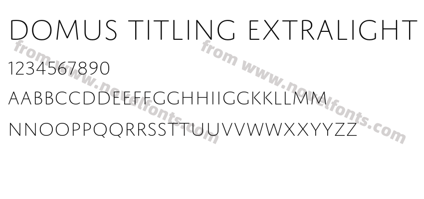 Domus Titling ExtralightPreview