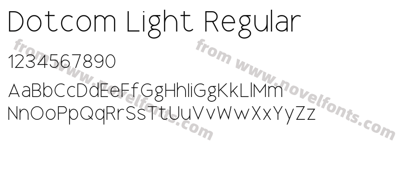 Dotcom Light RegularPreview