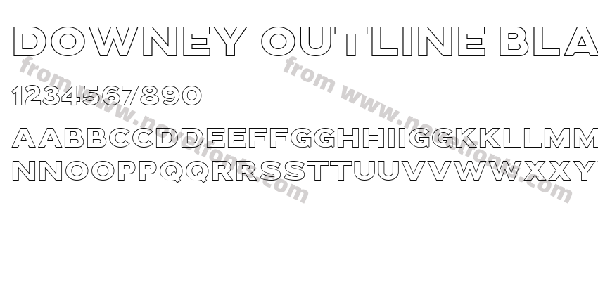 Downey Outline BlackPreview