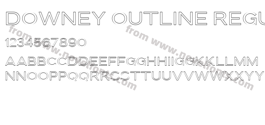 Downey Outline RegularPreview
