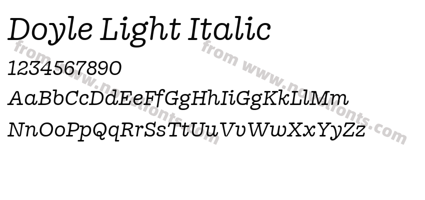 Doyle Light ItalicPreview
