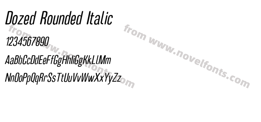 Dozed Rounded ItalicPreview