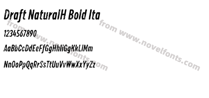 Draft NaturalH Bold ItaPreview
