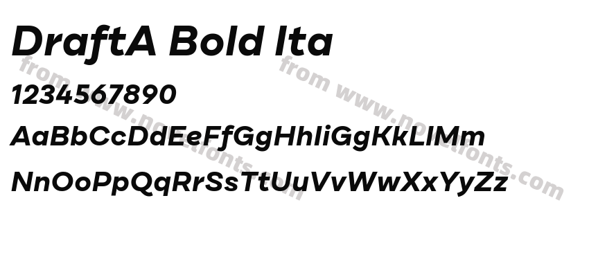 DraftA Bold ItaPreview