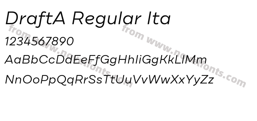 DraftA Regular ItaPreview