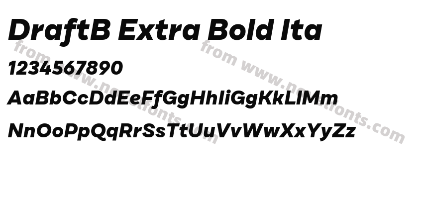 DraftB Extra Bold ItaPreview