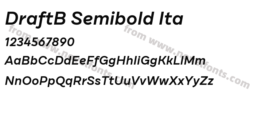 DraftB Semibold ItaPreview