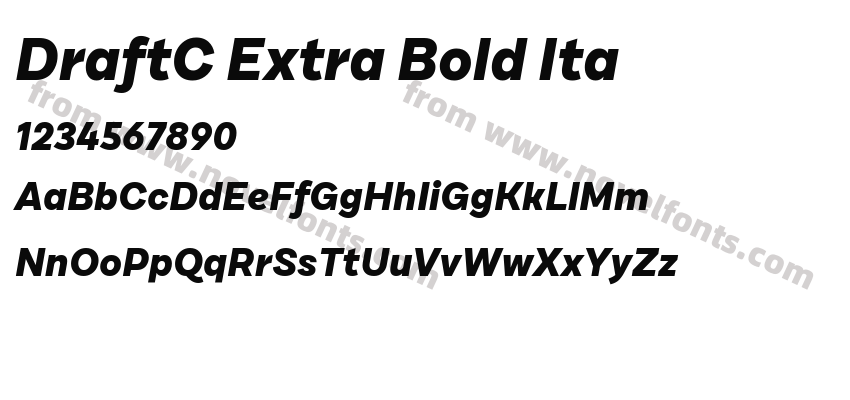 DraftC Extra Bold ItaPreview