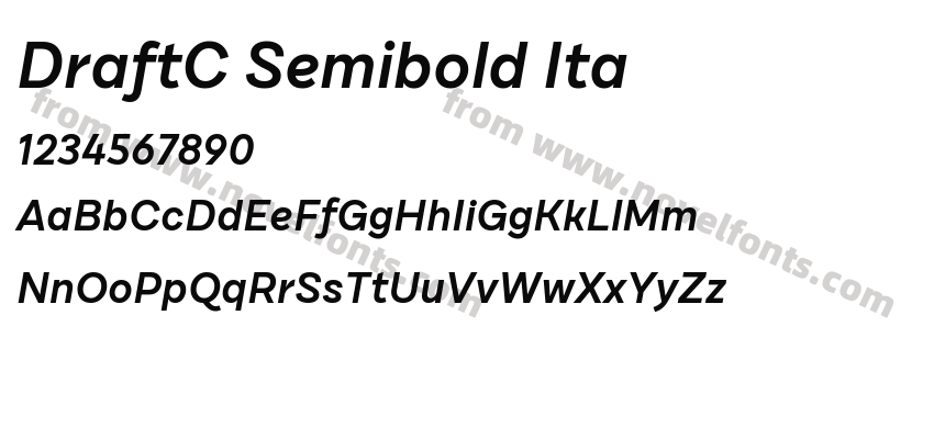 DraftC Semibold ItaPreview