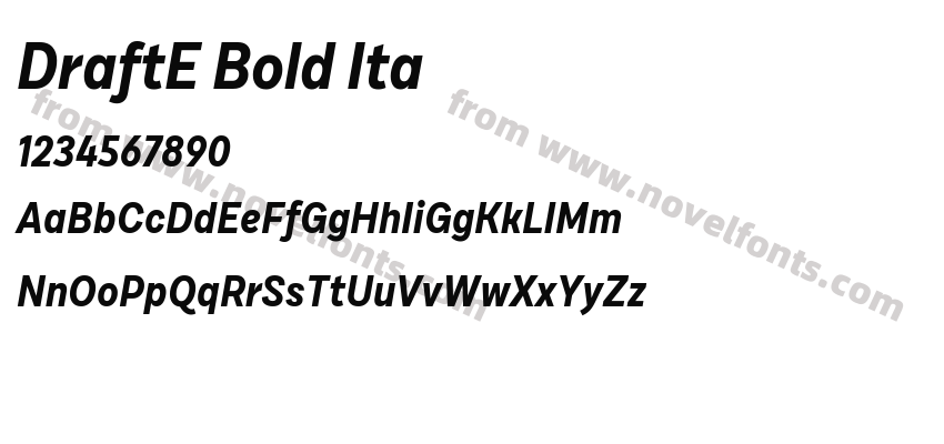 DraftE Bold ItaPreview