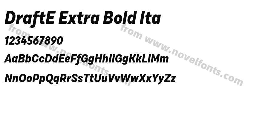 DraftE Extra Bold ItaPreview