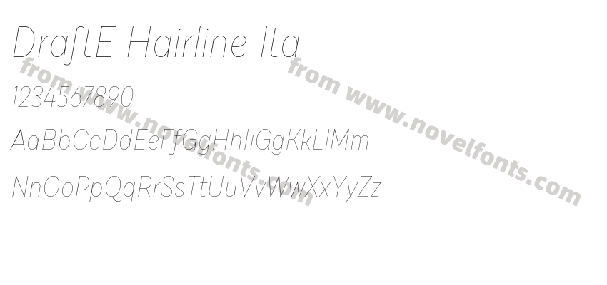 DraftE Hairline ItaPreview