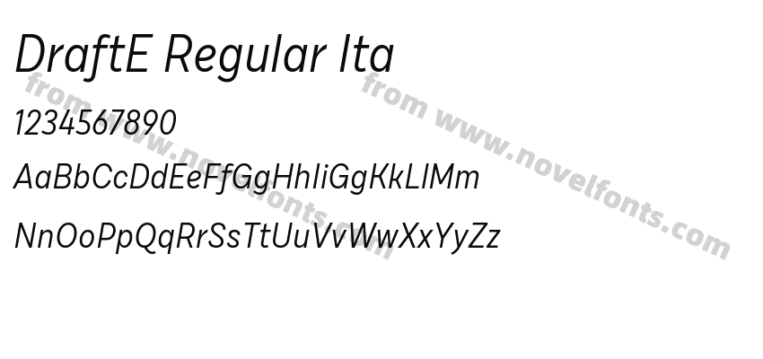 DraftE Regular ItaPreview