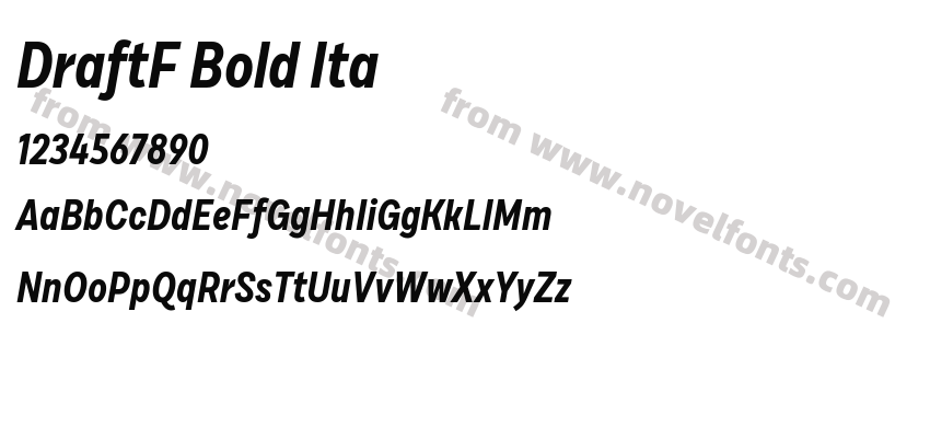 DraftF Bold ItaPreview