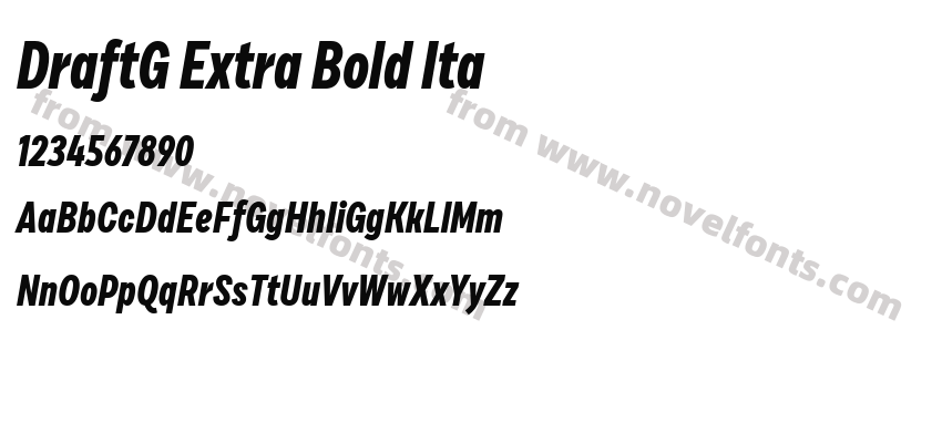 DraftG Extra Bold ItaPreview