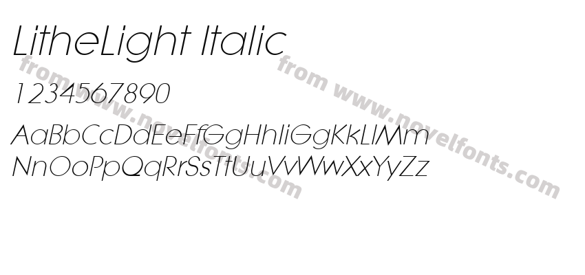 LitheLight ItalicPreview