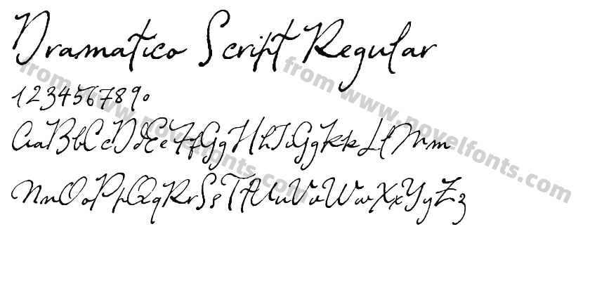 Dramatico Script RegularPreview