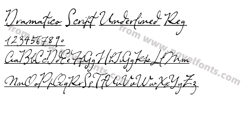 Dramatico Script Underlined RegPreview