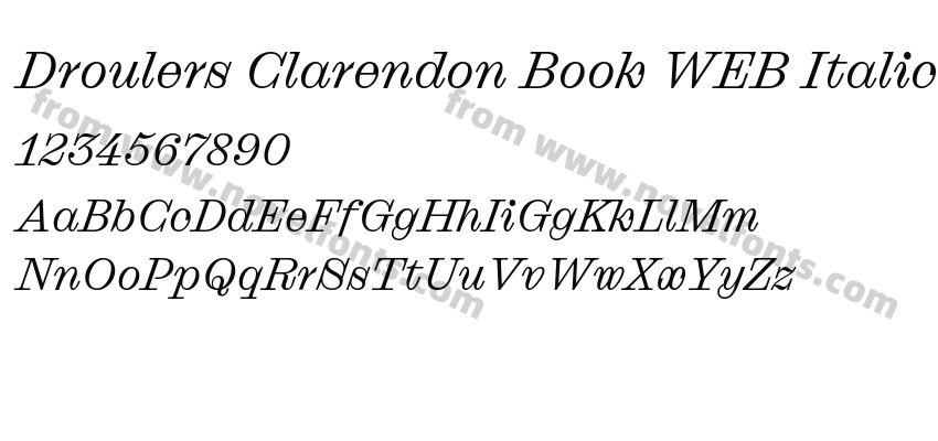 Droulers Clarendon Book WEB ItalicPreview