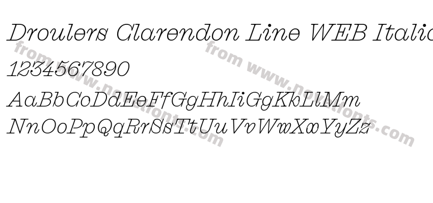 Droulers Clarendon Line WEB ItalicPreview