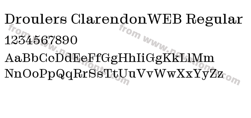 Droulers ClarendonWEB RegularPreview