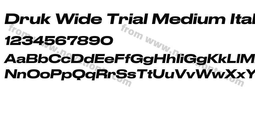 Druk Wide Trial Medium ItalicPreview