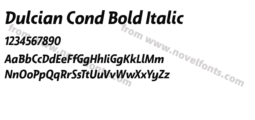Dulcian Cond Bold ItalicPreview