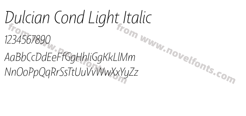 Dulcian Cond Light ItalicPreview