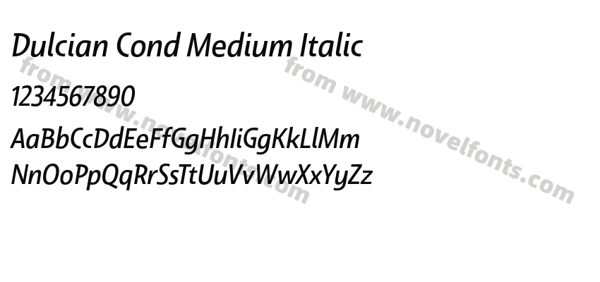 Dulcian Cond Medium ItalicPreview