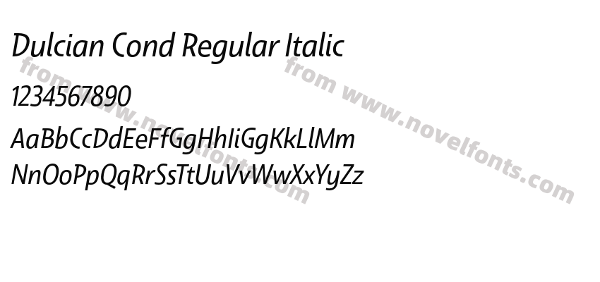 Dulcian Cond Regular ItalicPreview