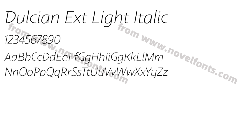 Dulcian Ext Light ItalicPreview