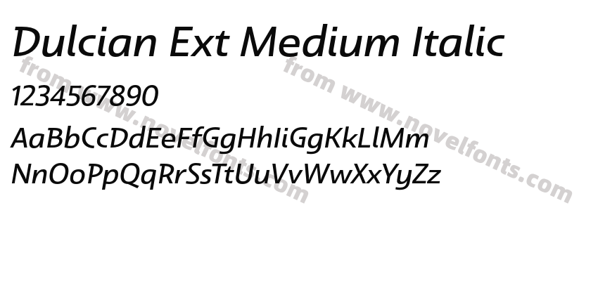 Dulcian Ext Medium ItalicPreview