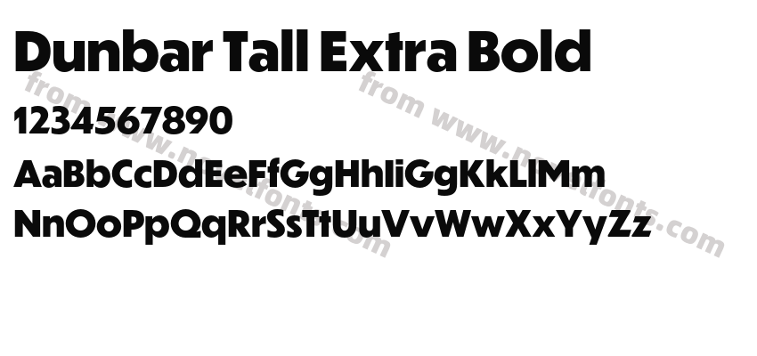 Dunbar Tall Extra BoldPreview