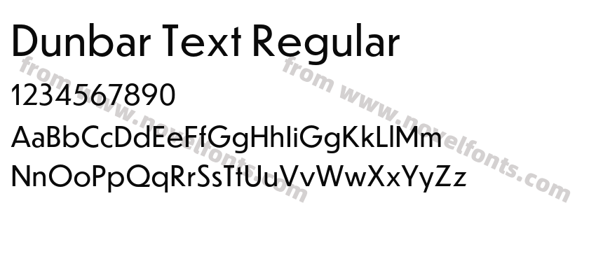 Dunbar Text RegularPreview