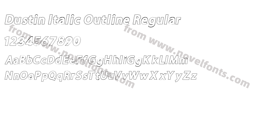 Dustin Italic Outline RegularPreview