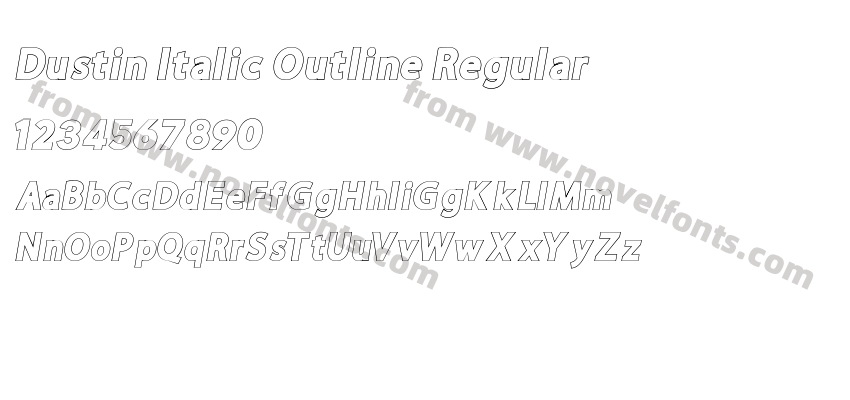 Dustin Italic Outline RegularPreview