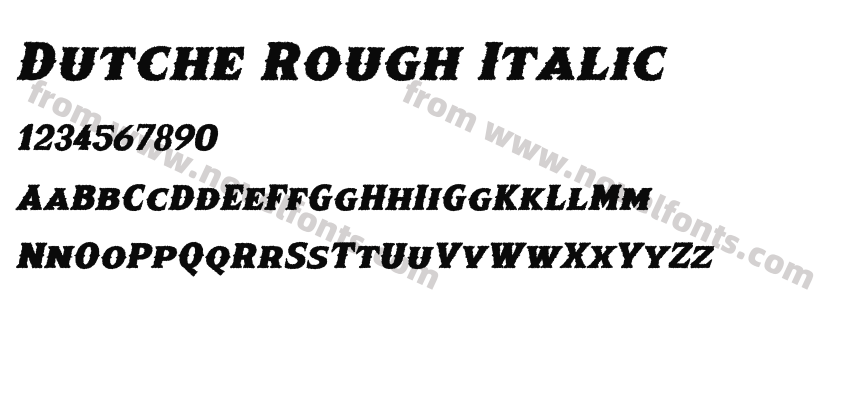 Dutche Rough ItalicPreview