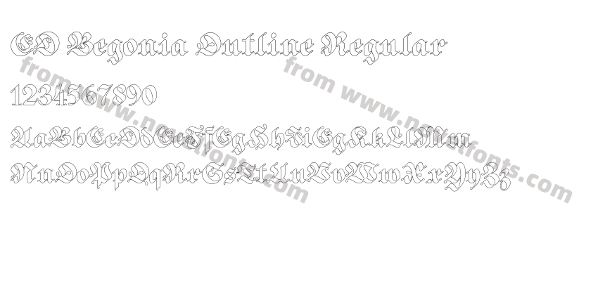 ED Begonia Outline RegularPreview