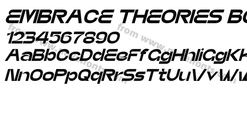 EMBRACE THEORIES BOLD ITALICPreview