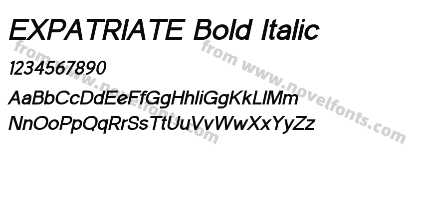 EXPATRIATE Bold ItalicPreview