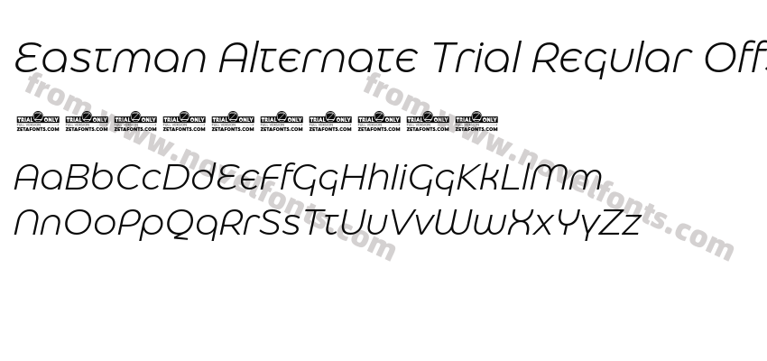 Eastman Alternate Trial Regular Offset ItalicPreview