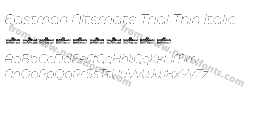 Eastman Alternate Trial Thin ItalicPreview