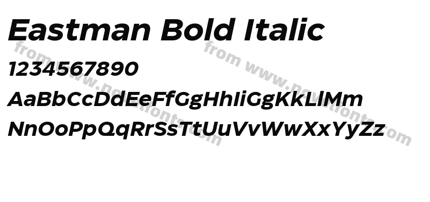 Eastman Bold ItalicPreview