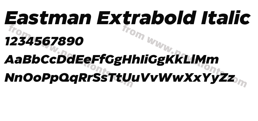 Eastman Extrabold ItalicPreview