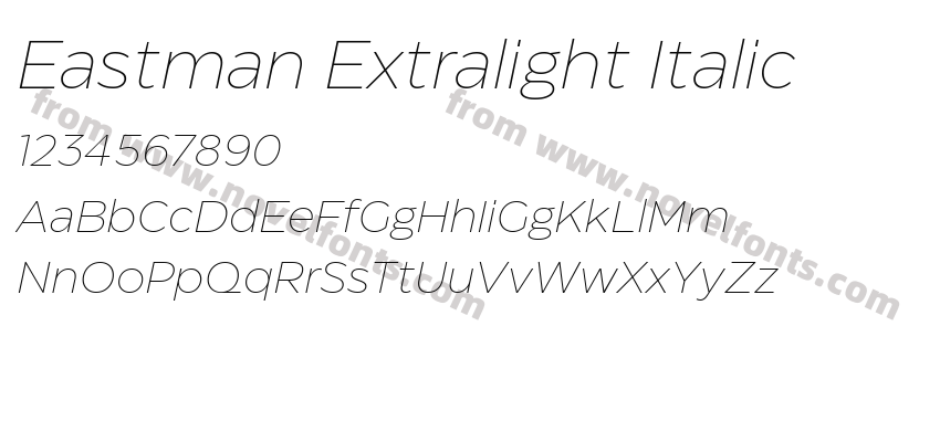 Eastman Extralight ItalicPreview