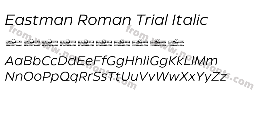 Eastman Roman Trial ItalicPreview