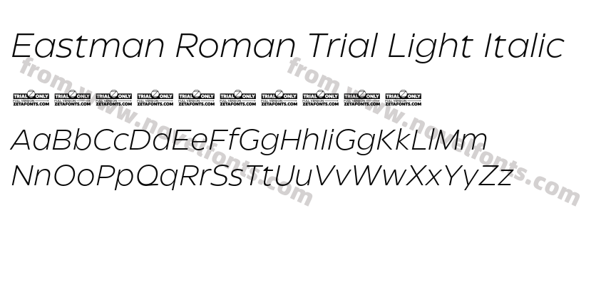 Eastman Roman Trial Light ItalicPreview