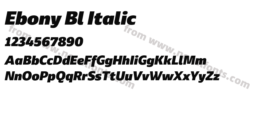 Ebony Bl ItalicPreview