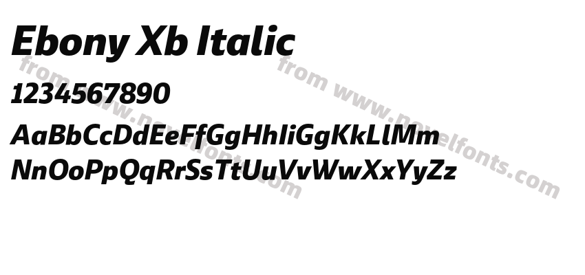 Ebony Xb ItalicPreview